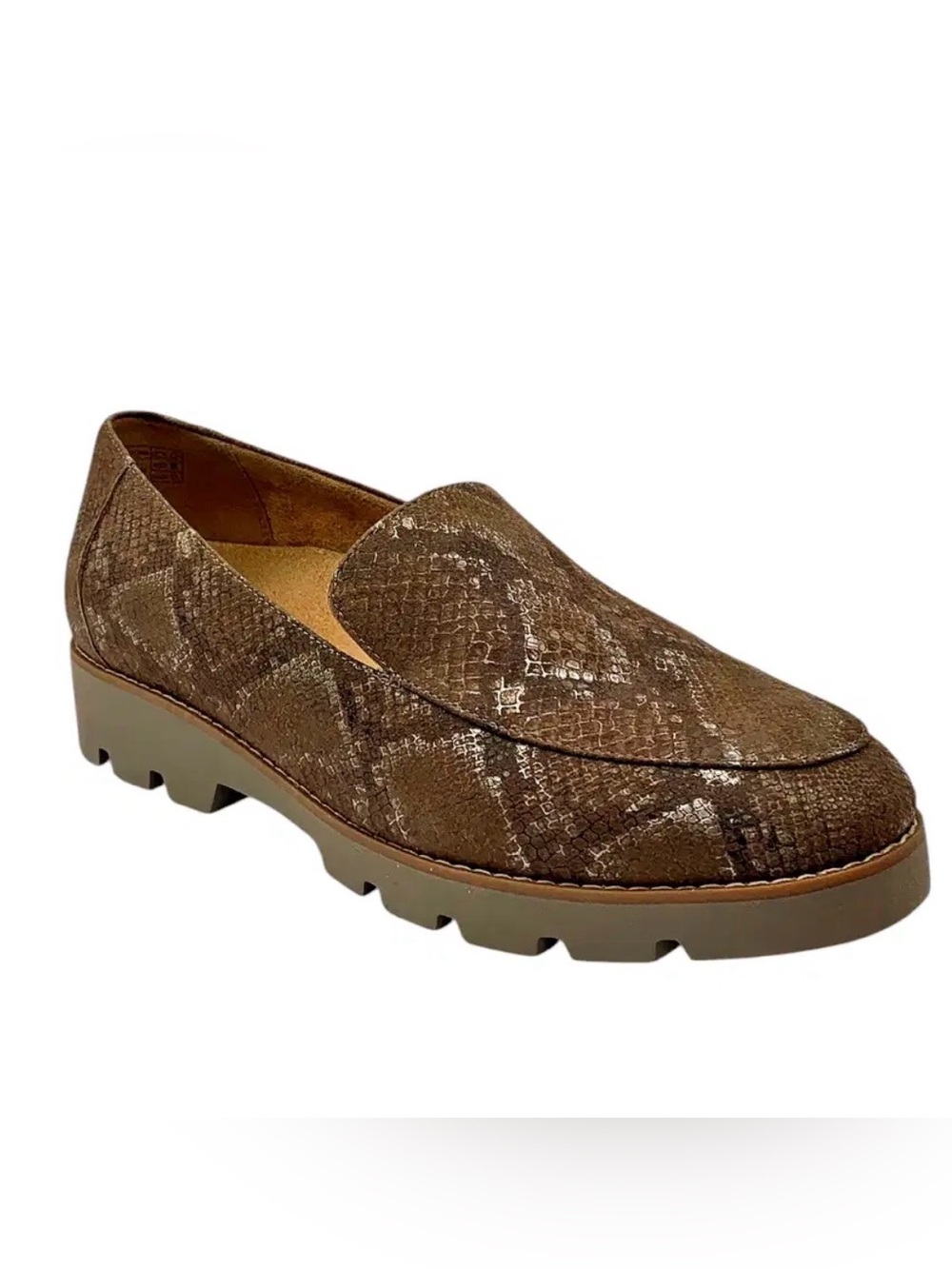 Vionic Women's Snake print Suede Loafers size 12 NWOT